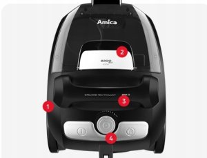 Odkurzacz Amica Odkurzacz bezworkowy Amica VM 3046 Bagio 900W 11
