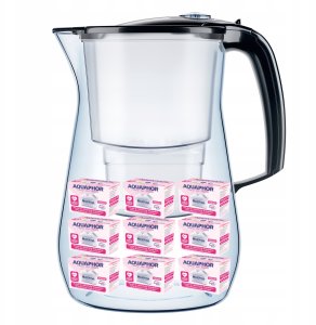 Dzbanek filtrujący Aquaphor Dzbanek Aquaphor Onyx black+3szt B100-25Maxfor MG+ 9