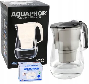 Dzbanek filtrujący Aquaphor Dzbanek Aquaphor Onyx black+3szt B100-25Maxfor MG+ 10