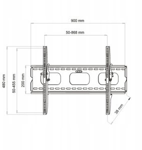 Art Uchwyt do TV LCD/LED 42-70'' 100kg AR-11 ART metal 3