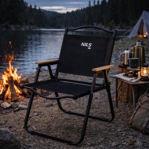 Nils Extreme NC4307 KRZESŁO SKŁADANE CZARNE NILS CAMP 2