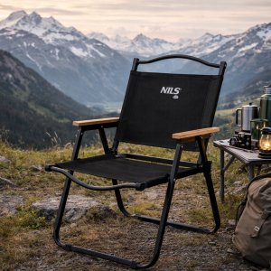 Nils Extreme NC4307 KRZESŁO SKŁADANE CZARNE NILS CAMP 3