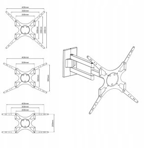 Art Uchwyt do telewizora LCD/LED ART 19-46'' 25kg 4
