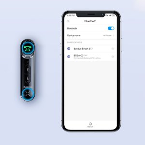Transmiter FM Baseus Transmiter Bluetooth Baseus AUX 3.5mm QIYIN 145mAh Adapter Odbiornik 10