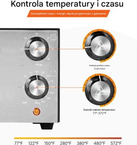 Kuchenka Piec do pizzy elektryczny 30cm 1450W regulacja temp. do domu lokalu 5
