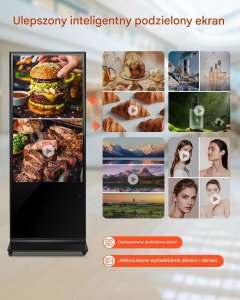 System interaktywny Kiosk multimedialny 139 cm 4K ekran dotykowy WiFi do reklamy 3