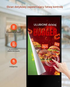 System interaktywny Kiosk multimedialny 139 cm 4K ekran dotykowy WiFi do reklamy 6