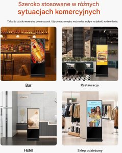 System interaktywny Kiosk multimedialny 139 cm 4K ekran dotykowy WiFi do reklamy 7