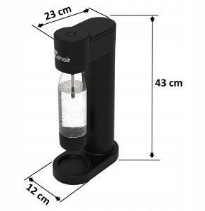 Saturator Dafi Saturator Dafi PushAir SATCZ1BS + Nabój z gazem CO2 + Butelka 0,7L + Syrop 3
