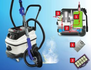 Odkurzacz przemysłowy Dedra Odkurzacz warsztatowy filtr wodny DEDRA DED6603 11