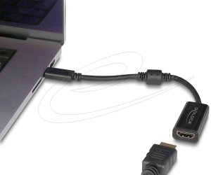 Adapter AV Delock USB Type-C Adapter do HDMI (DP Alt Mode) 8K 60 Hz z HDR i HDCP czarny 2