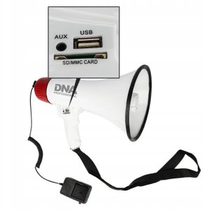 DNA Megafon szczekaczka wzmacniacz głosu syrena z akumulatorem bluetooth 30W 7