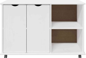 vidaXL vidaXL Rolkowa szafka Biały 100 x 39 x 65,5 cm Lite drewno sosnowe 5