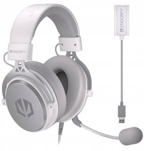 Słuchawki Endorfy Słuchawki przewodowe z mikrofonem Endorfy Viro Plus USB Onyx White Nauszne 2