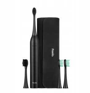 Szczoteczka Feelo Szczoteczka soniczna Feelo Pro Premium Set Czarna Akumulatorowa 4 końcówki 9