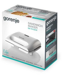 Opiekacz Gorenje Opiekacz Gorenje SM701GCW biały 700 W mini grill 6