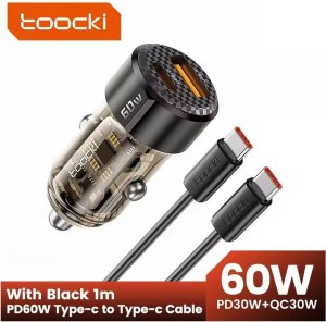 Ładowarka Kaku Ładowarka Samochodowa Toocki 60W 2 porty + Kabel 1m 2