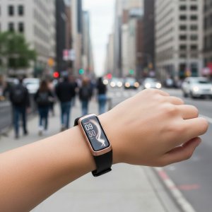 Smartband Gravity Zestaw damski SMARTBAND - GT40-5 BLACK + bransoletka 10