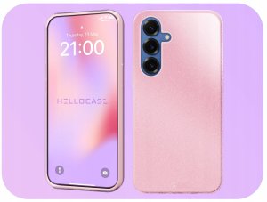 Hello Case Etui do Samsung Galaxy S25 (Brokatowe, Różowe, Brokat, Silikon, Case) 4