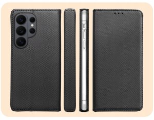 Hello Case Etui z Klapką Do Samsung Galaxy S26 Ultra (Czarne, Zamykane, Case) Szkło 6