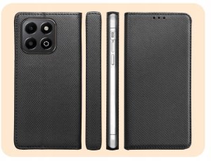 Hello Case Etui z Klapką Do Honor X6B 4G (Czarne, Zamykane, Magnetyczne, Kabura, Case) 6