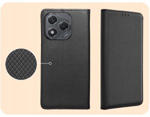 Hello Case Etui z Klapką Do Honor 400 Lite (Czarne, Zamykane, Magnetyczne, Kabura) 4