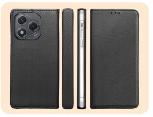 Hello Case Etui z Klapką Do Honor 400 Lite (Czarne, Zamykane, Magnetyczne, Kabura) 6