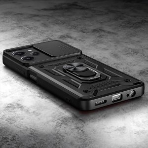 Hello Case Etui Pancerne Do Xiaomi Redmi 12 4G / 5G (Czarne, Armor, Ochronne) Szkło 3