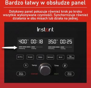 Frytkownica beztłuszczowa Frytkownica Air fryer Instant Pot VersaZone ClearCook 1700W 8,5L Czarna 2