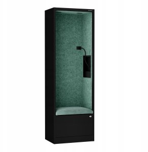 Jan Nowak Kabina akustyczna SALLY MentalBox 600 mm – czarny korpus, zielone siedzisko 2