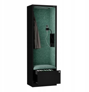 Jan Nowak Kabina akustyczna SALLY MentalBox 600 mm – czarny korpus, zielone siedzisko 4