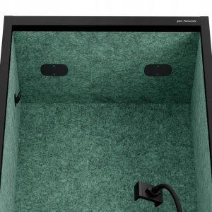 Jan Nowak Kabina akustyczna SALLY MentalBox 600 mm – czarny korpus, zielone siedzisko 6