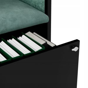 Jan Nowak Kabina akustyczna SALLY MentalBox 600 mm – czarny korpus, zielone siedzisko 8