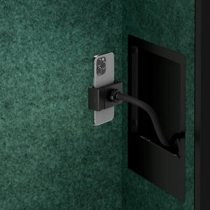 Jan Nowak Kabina akustyczna SALLY MentalBox 600 mm – czarny korpus, zielone siedzisko 9