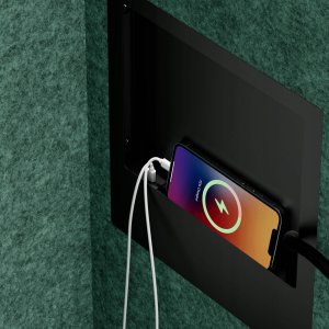 Jan Nowak Kabina akustyczna SALLY MentalBox 600 mm – czarny korpus, zielone siedzisko 10