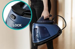 Generator pary Gorenje Gorenje Steam Generator Iron | SGD3000BBK | 3000 W | 8 bar | 1.5 L | Auto power off | Vertical steam function | Calc-clean function | Blue/Black 9