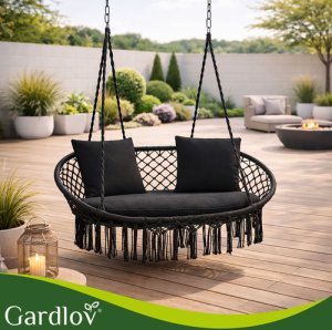 Gardlov Poduszka na huśtawkę podwójną - czarna 10