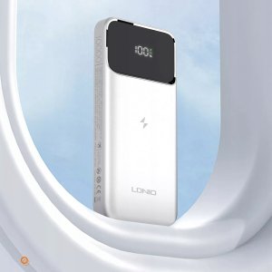 Powerbank LDNIO Powerbank 10000 mAh indukcyjna Qi magnes USB-C 2