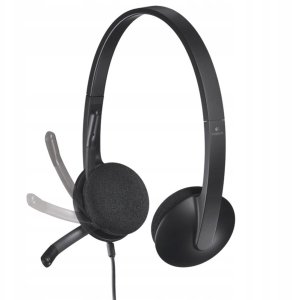 Słuchawki Logitech Słuchawki komputerowe Logitech USB Headset H340 Nauszne Mikrofon Czarne 4
