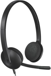 Słuchawki Logitech Słuchawki komputerowe Logitech USB Headset H340 Nauszne Mikrofon Czarne 6