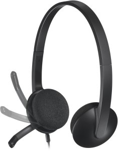 Słuchawki Logitech Słuchawki komputerowe Logitech USB Headset H340 Nauszne Mikrofon Czarne 7