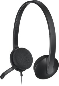 Słuchawki Logitech Słuchawki komputerowe Logitech USB Headset H340 Nauszne Mikrofon Czarne 9