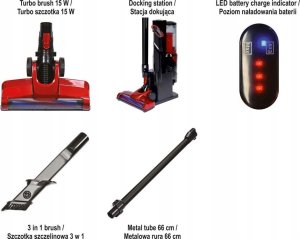Odkurzacz pionowy Lund ODKURZACZ BEZPRZEWODOWY CYKLONOWY + TURBOSZCZOTKA 11