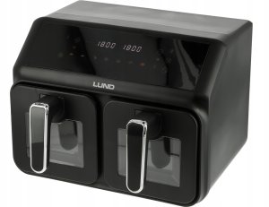 Frytkownica beztłuszczowa Lund FRYTKOWNICA BEZTŁUSZCZOWA AIR FRYER 2200W DWIE KOMORY 4+4L Z WYŚWIETLACZEM 2