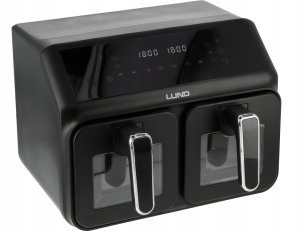 Frytkownica beztłuszczowa Lund FRYTKOWNICA BEZTŁUSZCZOWA AIR FRYER 2200W DWIE KOMORY 4+4L Z WYŚWIETLACZEM 3