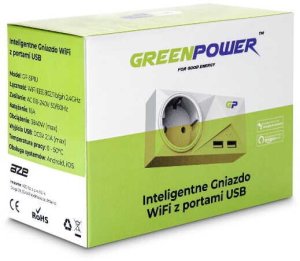 Ineox Gniazdo WiFi Smart Plug z gniazdami USB - Green Power SP1U 5