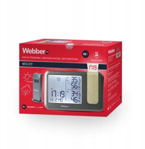 Stacja pogodowa Meteo STACJA POGODOWA Z DCF METEO WEBBER WS207 POGODYNKA PROJEKTOR LASEROWY 2