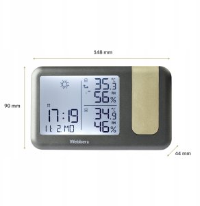 Stacja pogodowa Meteo STACJA POGODOWA Z DCF METEO WEBBER WS207 POGODYNKA PROJEKTOR LASEROWY 5