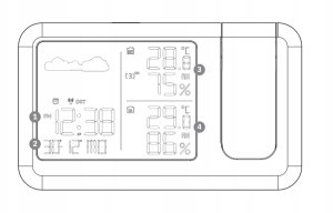 Stacja pogodowa Meteo STACJA POGODOWA Z DCF METEO SP208 POGODYNKA PROJEKTOR LASEROWY CZUJNIK ZEW 9