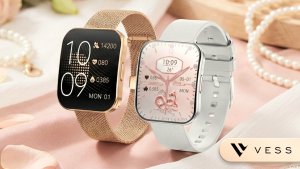 Smartwatch VESS SMARTWATCH ZEGAREK DAMSKI ZAOKRĄGLONY EKRAN 3D MENU PL AMOLED + 4 PASKI 5